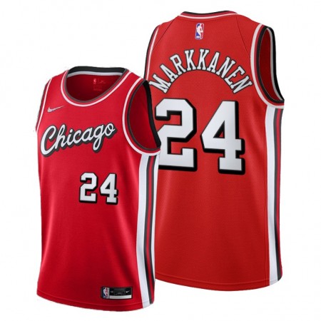 Herren NBA Chicago Bulls Trikot Lauri Markkanen 24 Nike 2021-2022 City Edition Throwback Swingman